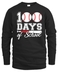 Product 100 days of school for 100th day baseball student or teacher Unisex Sweatshirt