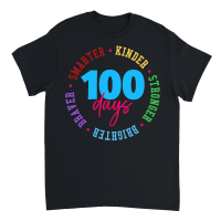 Product 100 Days Smarter Kinder Stronger Brighter Braver Kid Adult Unisex T-Shirt