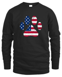 Product American Flag Dog Paw Design Unisex Sweatshirt