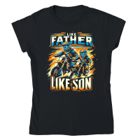 Product ather and Son Dirtbike Racing Classic Womens Crewneck T-shirt