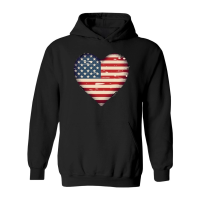 Product American Flag Heart Women Hoodie