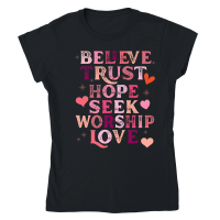 Product Christian Valentine Quote Classic Womens Crewneck T-shirt