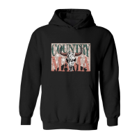 Product Country Mama Cow Skull Western Hoodie