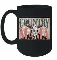 Product Country Mama Cow Skull Western Mug