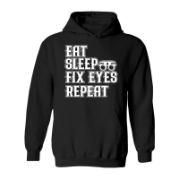 Product Eat sleep fix eyes repeat Hoodie