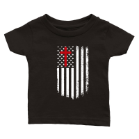 Product Faith Cross American Flag Christian Classic Baby Crewneck T-shirt