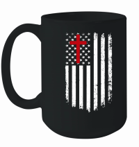 Product Faith Cross American Flag Christian Mug