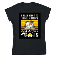 Product i just want to take a naps and pet cats Classic Womens Crewneck T-shirt