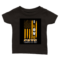 Product I love Cats USA Flag Classic Baby Crewneck T-shirt