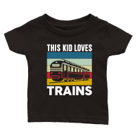 Product This Kid Loves Trains Classic Baby Crewneck T-shirt