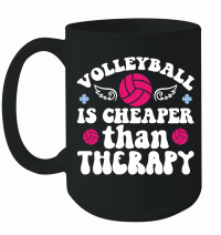 Product Volleyball is cheaper than therapy 01 Mug