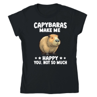 Product Capybara make me happy you not so much Classic Womens Crewneck T-shirt