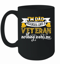 Product Fathers Day    I'm Dad Grandpa and a Veteran Nothing Scares Me Mug