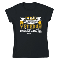 Product Fathers Day    I'm Dad Grandpa and a Veteran Nothing Scares Me Classic Womens Crewneck T-shirt
