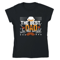 Product Fathers Day   The Best Dad in the World Classic Womens Crewneck T-shirt