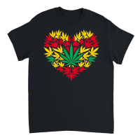 Product Heart Shape Cannabis Valentine Unisex T-Shirt