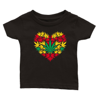 Product Heart Shape Cannabis Valentine Classic Baby Crewneck T-shirt