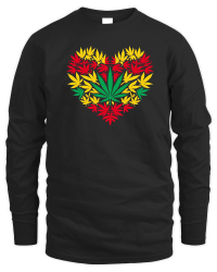 Product Heart Shape Cannabis Valentine Unisex Sweatshirt