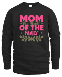 Product Mothers Day   Mom The Heart Of The Family Unisex Sweatshirt