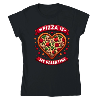 Product Pizza is My Valentine Classic Womens Crewneck T-shirt