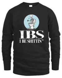 Product IBS I Be Shittin Funny Skeleton Unisex Sweatshirt
