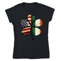 Product Irish American Flag Ireland Flag Classic Womens Crewneck T-shirt