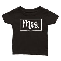 Product Mrs Est 2024 Just Married Wedding Wife Classic Baby Crewneck T-shirt