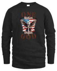 Product One Nation Under God Patriotic USA Flag Unisex Sweatshirt