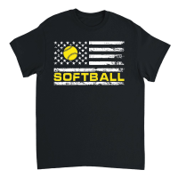 Product Softball with USA Flag Unisex T-Shirt
