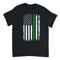 Product Thin Green Line American Flag Unisex T-Shirt