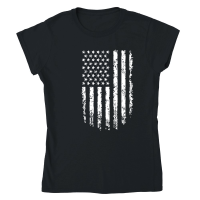 Product USA Distressed Flag Classic Womens Crewneck T-shirt