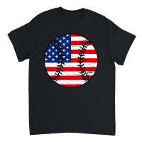 Product Baseball with American Flag Unisex T-Shirt