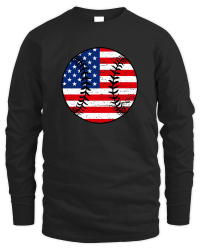 Product Baseball with American Flag Unisex Sweatshirt