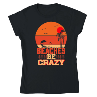Product Beaches Be Crazy Classic Womens Crewneck T-shirt