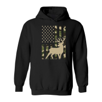 Product Camo American Flag Deer Elk Buck Hunting Hoodie