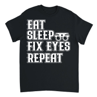 Product Eat sleep fix eyes repeat Unisex T-Shirt