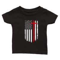 Product Faith Cross American Flag Christian 2 Classic Baby Crewneck T-shirt
