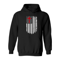 Product Faith Cross American Flag Christian Hoodie