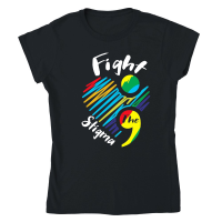 Product Fight the Stigma Mental Health Awareness Classic Womens Crewneck T-shirt