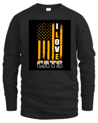 Product I love Cats USA Flag Unisex Sweatshirt