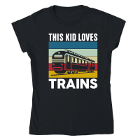 Product This Kid Loves Trains Classic Womens Crewneck T-shirt