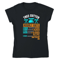 Product Tree Cutter Hourly Rate Classic Womens Crewneck T-shirt