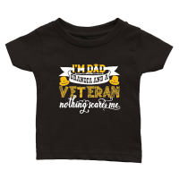 Product Fathers Day    I'm Dad Grandpa and a Veteran Nothing Scares Me Classic Baby Crewneck T-shirt