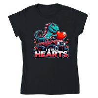 Product I Steal Hearts Dinosaur Valentine Classic Womens Crewneck T-shirt