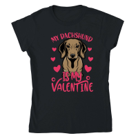 Product My Dachshund is My Valentine Classic Womens Crewneck T-shirt