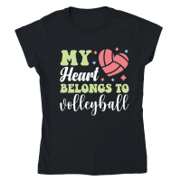 Product My heart belongs to volleyball 01 Classic Womens Crewneck T-shirt
