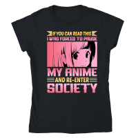 Product Forced To Pause My Anime And Re Enter Society Classic Womens Crewneck T-shirt