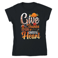 Product give thanks with grateful heart Classic Womens Crewneck T-shirt
