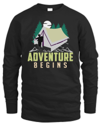 Product Hiking   Adventure Begins Unisex Sweatshirt