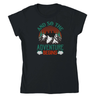 Product Hiking   And so the adventure begins Classic Womens Crewneck T-shirt